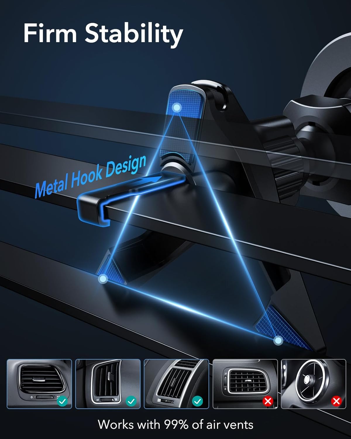 ESR HaloLock Magsafe Dashboard/Windshield Phone Mount