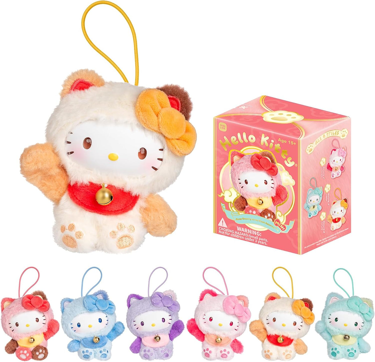 Hello Kitty Style Meow Blessing Series Plush Relaxing Toy Mi - 3.15 inch (Blind Box) selling per piece - 25MR-018