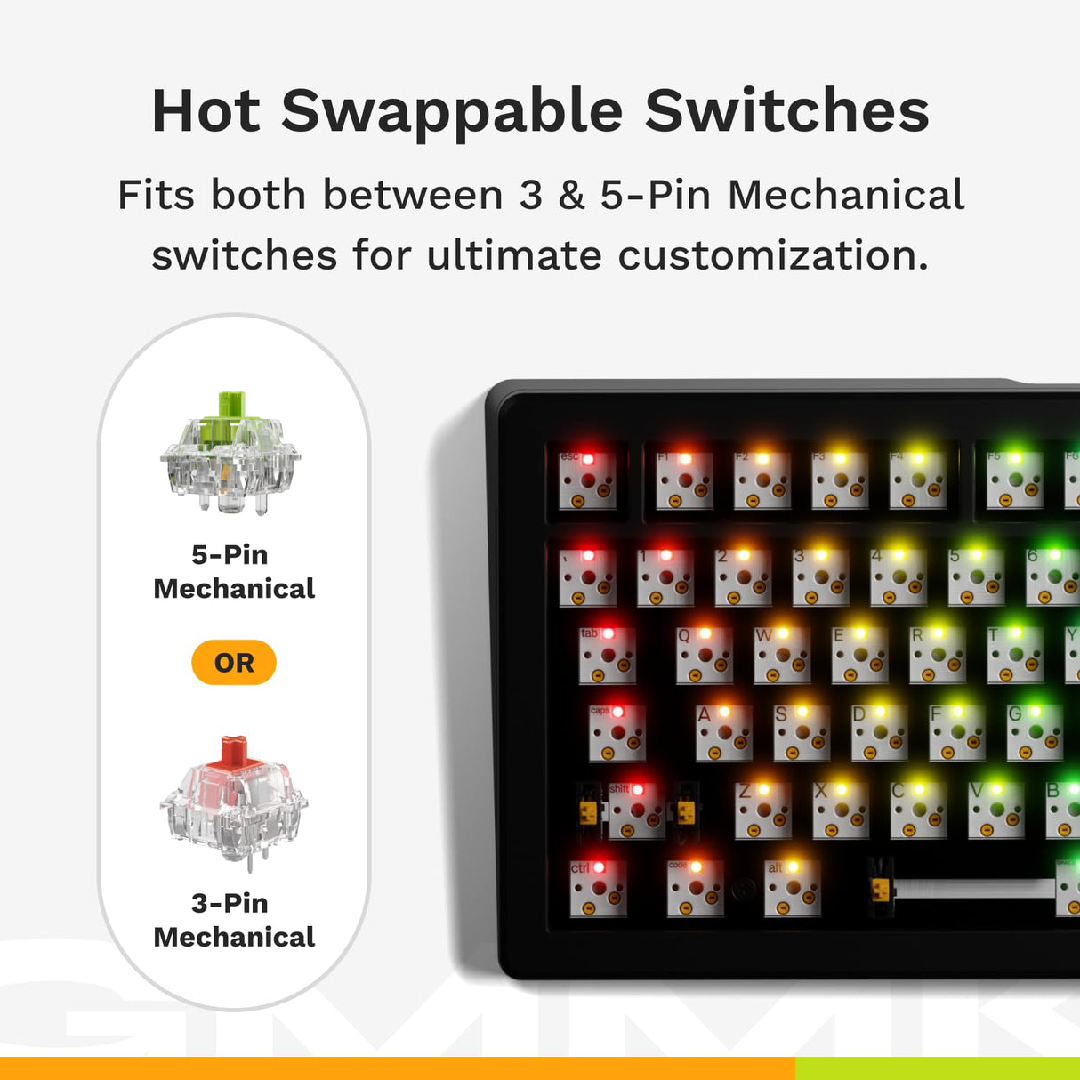 Glorious GMMK2 RGB Mechanical 96% Gaming Keyboard - Black