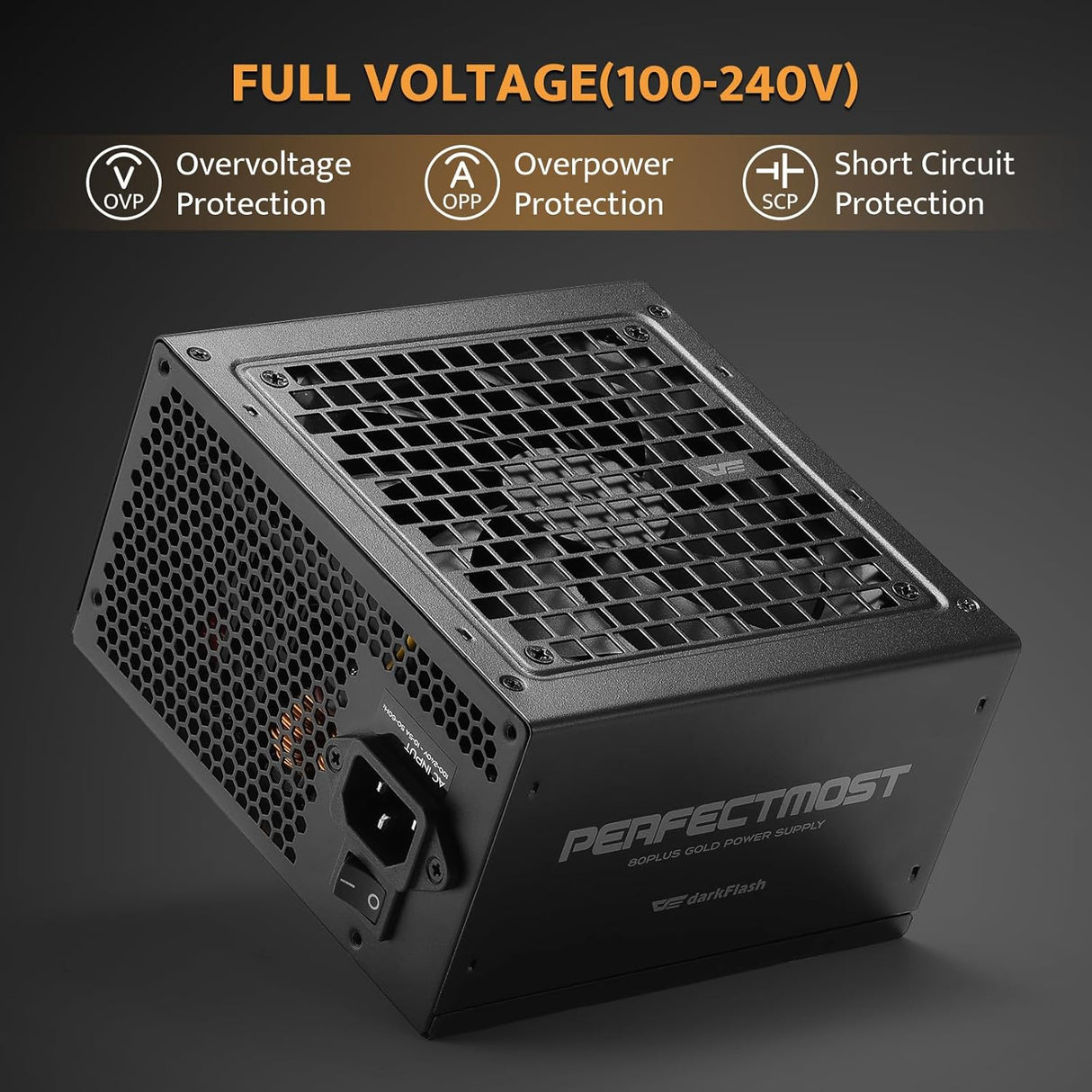 Dark Flash Perfectmost 750W Atx 3.1, PCle 5.1 80 Gold Plus Power Supply - Black