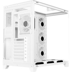 PC Case SHARX PROFIN ATX Min-Tower Gaming PC Case, With 7X 120mm Pre-Installed  ARGB Fans Model XI700W,White