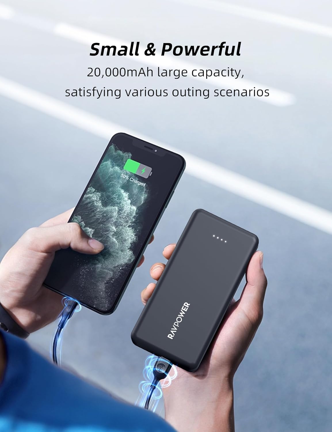RAVPower RP-PB1216 PD Pioneer 20000mAh 15W 4 Ports Power Bank Black Global Version black