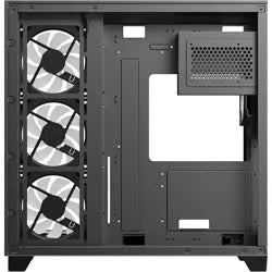 SHARX PROFIN ATX Min-Tower Gaming PC Case, With 7X 120mm Pre-Installed  ARGB Fans Model XI700B, Black