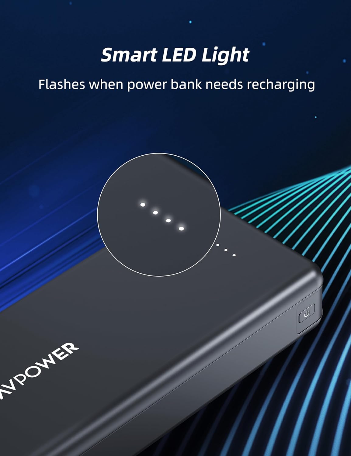 RAVPower RP-PB1216 PD Pioneer 20000mAh 15W 4 Ports Power Bank Black Global Version black
