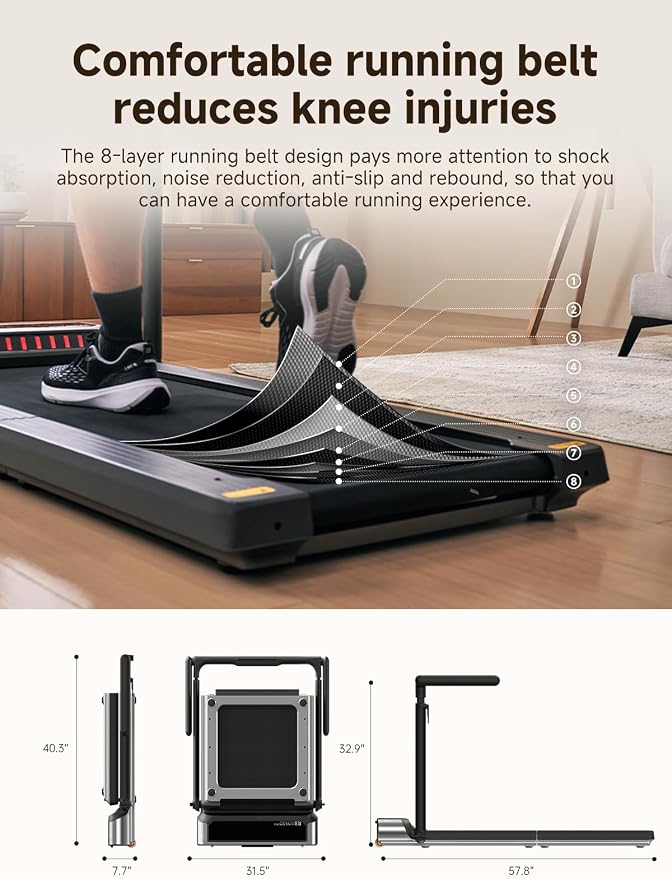 KingSmith Foldable Treadmill TRMX16F with Max Speed 16km/h With 1.5 Brushless Motor