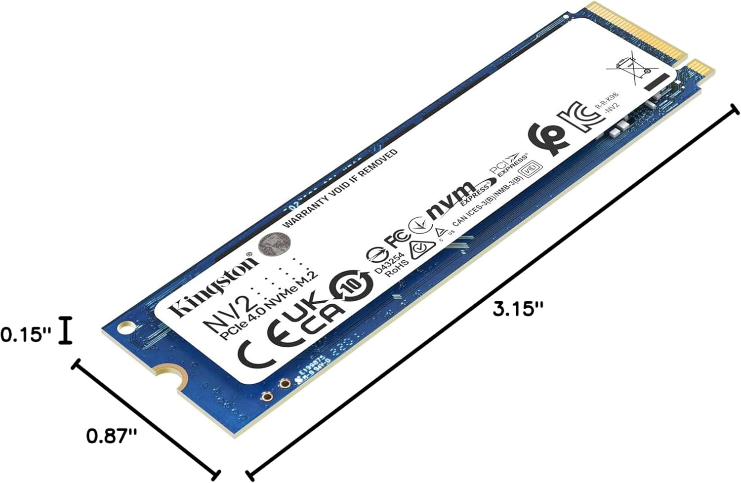 Kingston 1TB NV2 M.2 2280 PCIe 4.0 x4 NVMe SSD