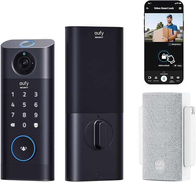 Eufy Video Smart Lock FingerPrint & Wi-Fi -Black