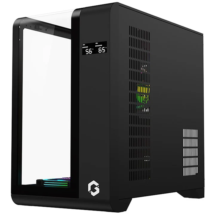 GAMEON INFINITY Series ARGB ATX Mid Tower Gaming PC Case - Black (7 ARGB Fans Included)