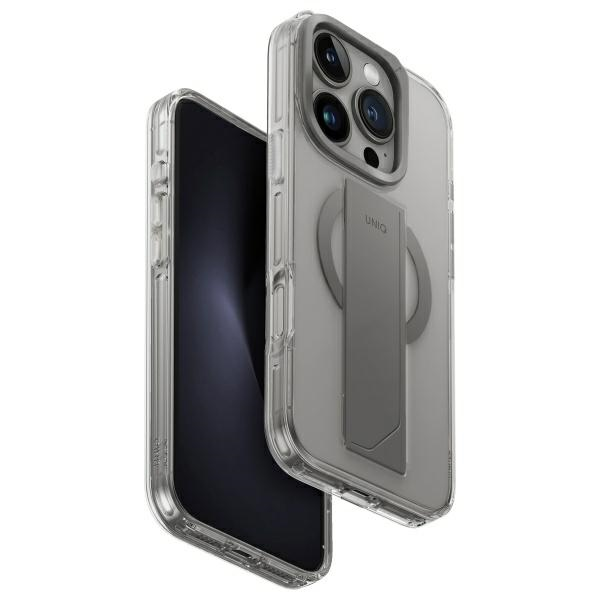 UNIQ HYBRID IPHONE 16 PRO (2024) 6.9 HELDRO MAX MAGCLICK WITH CAMERA STAND - LUCENT (CLEAR)