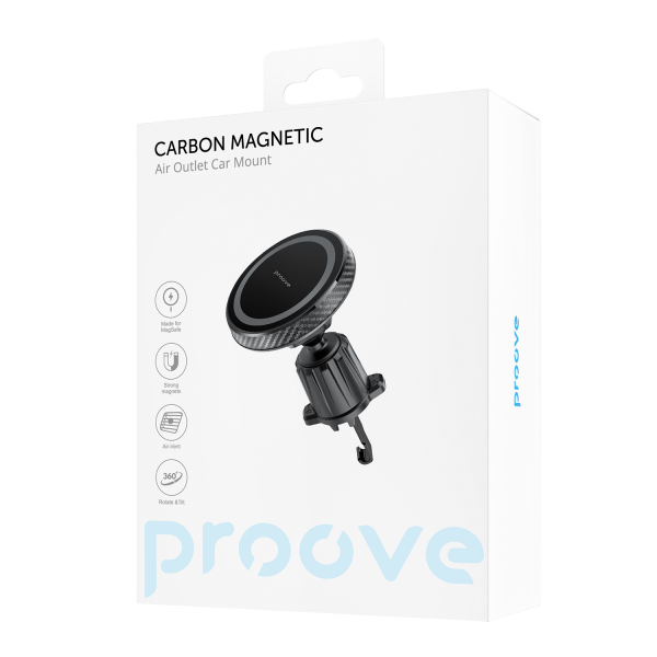 Proove Сar Holder Carbon Magnetic Air Outlet Car Mount Black