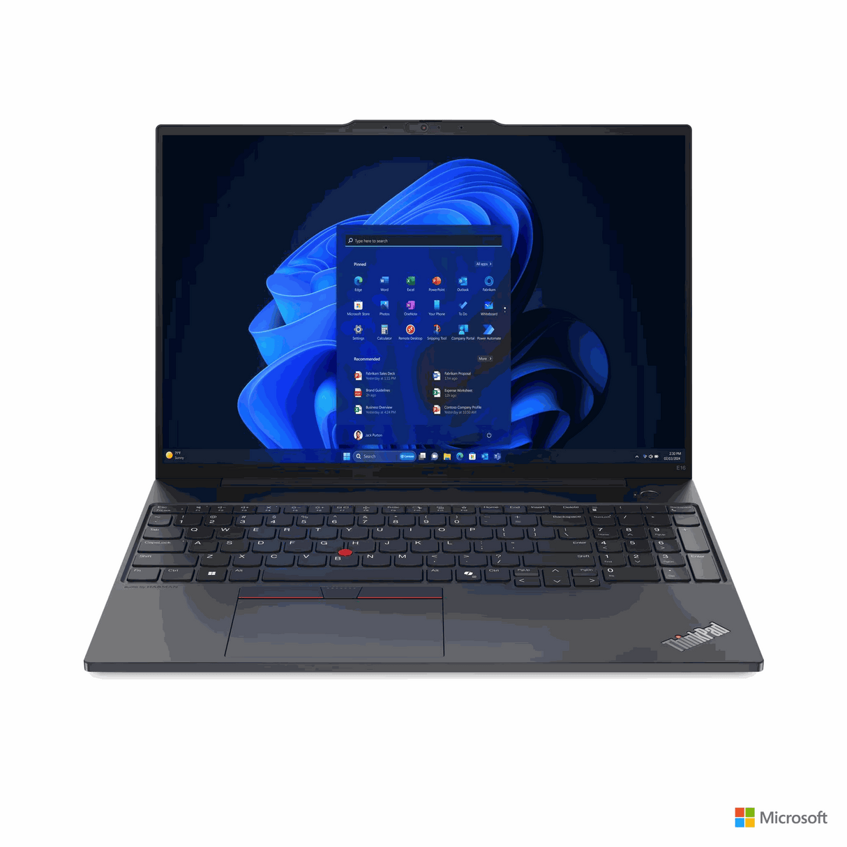 Lenovo ThinkPad E16 Gen 2 Intel Core Ultra 5 125U, 12C/16" WUXGA/8GB DDR5 Ram/512GB M.2 Opal 2.0 NVMe SSD/Integrated Intel Graphics/DOS/Eng.-Arabic/Black/1YW / Topload Case