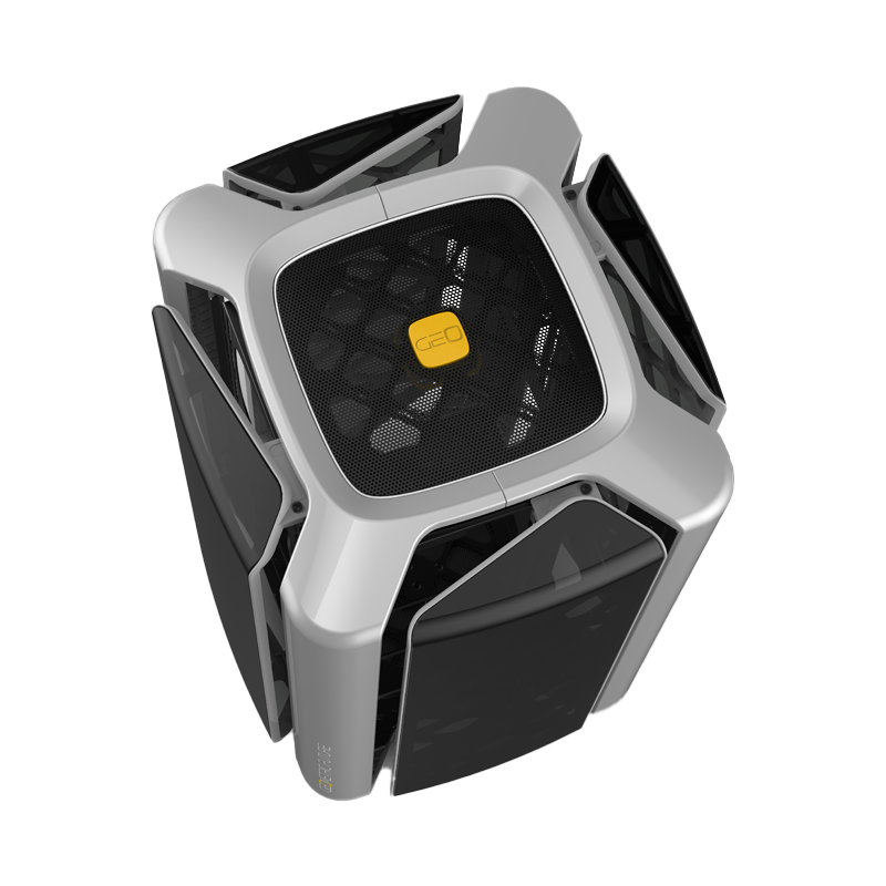 Geometric Future Model 2 Ark Mini Tower Glass Case - Gray