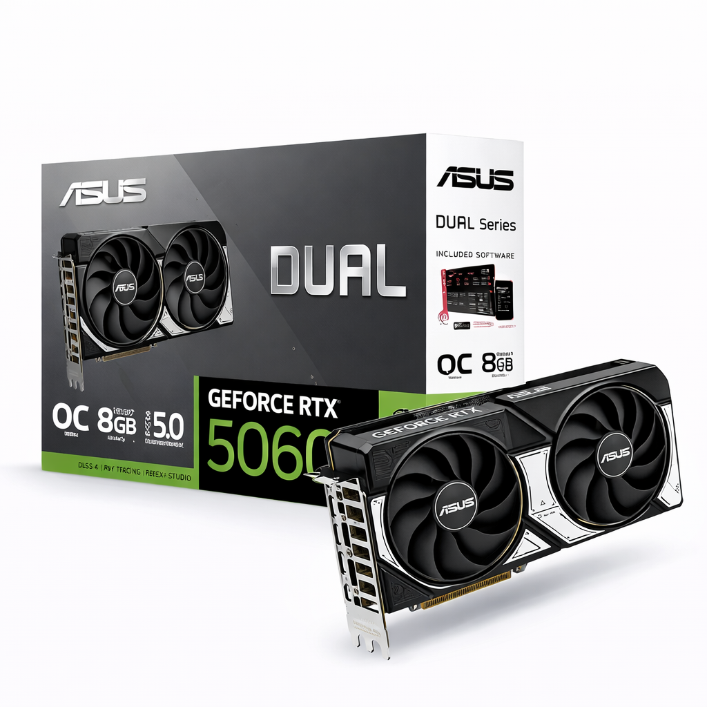 ASUS Dual GeForce RTX 5060 OC 8GB PCIe 5.0 Gaming Graphics Card