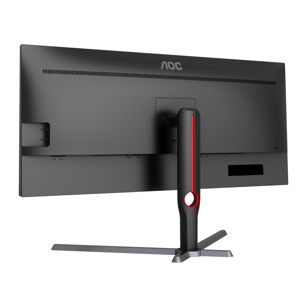 AOC شاشة ألعاب مسطحة بتقنية IPS من طراز U27G3X، مقاس 27 بوصة، بدقة UHD (3840 × 2160)، ومعدل تحديث 160 هرتز، وزمن استجابة 1 مللي ثانية، ومنفذ HDMI 2.1 - أسود