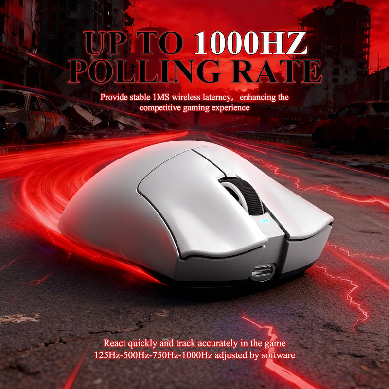 ATTACK SHARK V3PRO Ultra-Light Tri-Mode Gaming Mouse with Charging Dock Up to 25,000 DPI