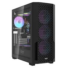 Case Aigo DarkFlash DF2100 ATX Mid Tower Gaming- Black