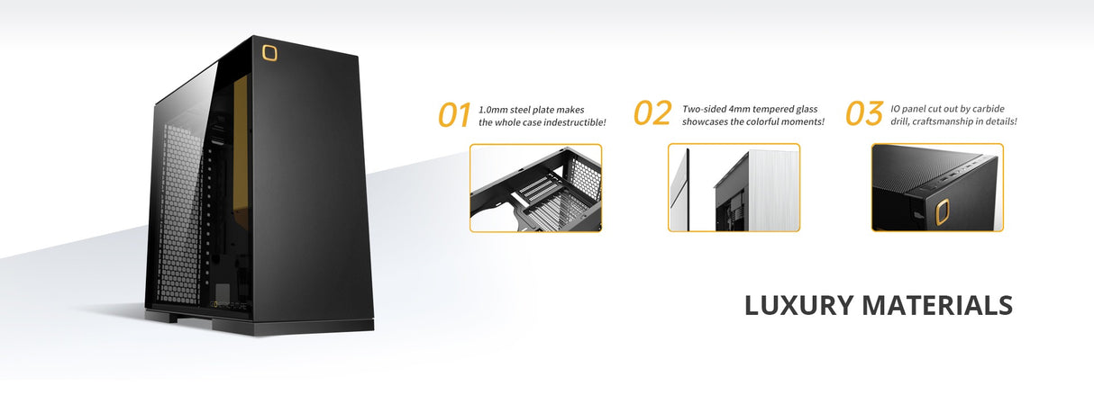 Geometric Future Model 8 Lohan Mid Tower Glass Case - White