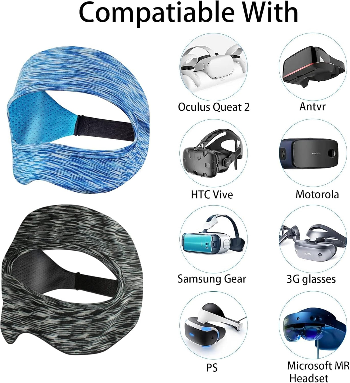 Quest 2 VR Cooling Mask - Grey