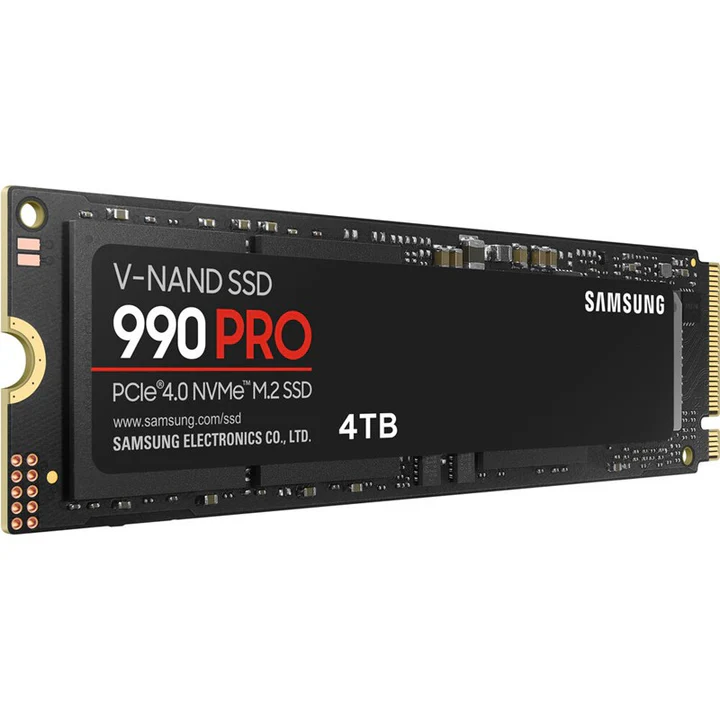 سامسونج 990 PRO PCIe 4.0 NVMe M.2 4TB SSD – سرعة قراءة/كتابة حتى 7450/6900 ميجابايت بالثانية