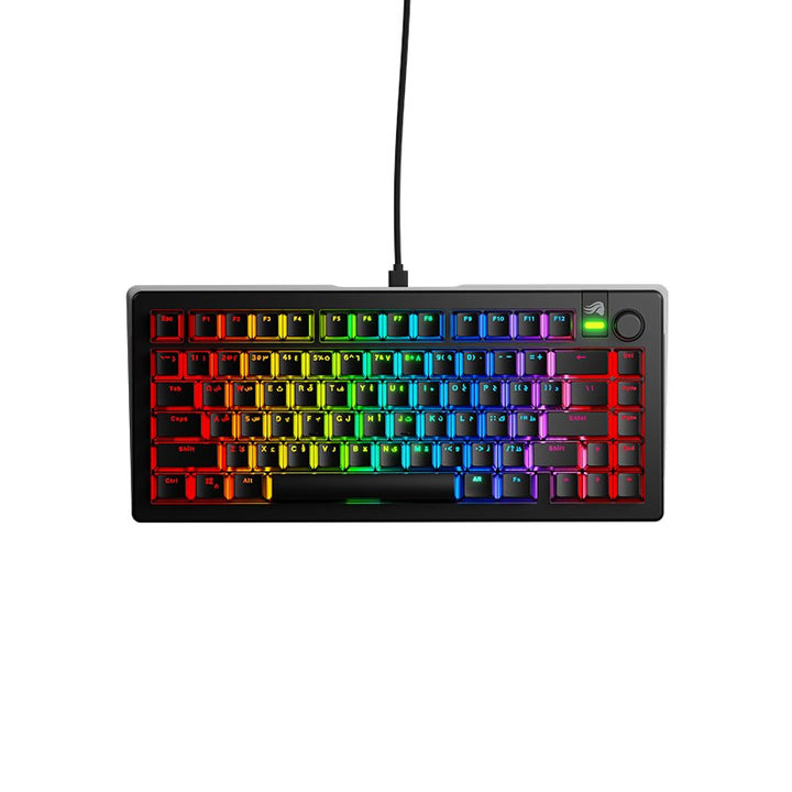 Glorious GMMK 3 75% Prebuilt Wired Mechanical Gaming Keyboard - Black (Arabic Layout)