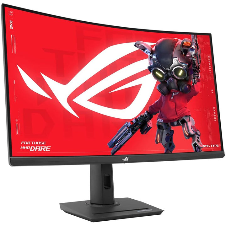 Asus ROG Strix Model XG32WCS, 32" QHD(2560x1440), 180Hz Refresh Rate, 1ms Response time, AMD FreeSync, Fast VA Curved Gaming Monitor - Black