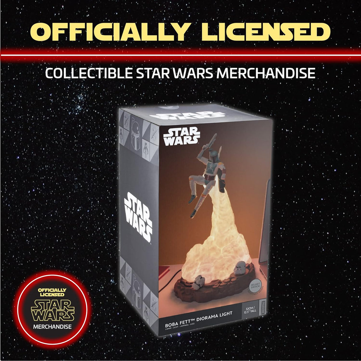 Paladone Star Wars Boba Fett Figural Light, 32cm