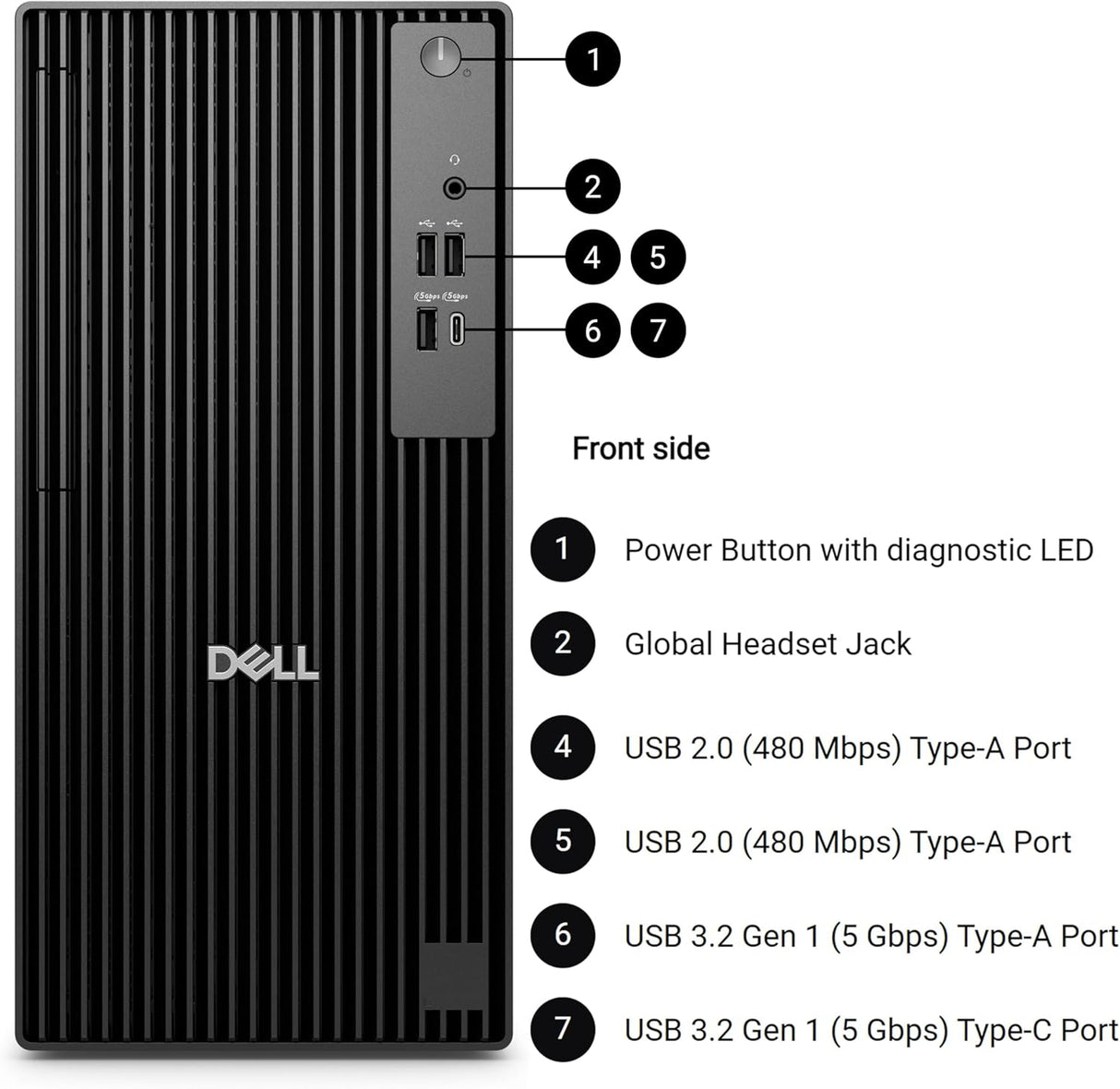 ديل برو تاور QCT1250 / معالج i7-14700 / ذاكرة وصول عشوائي 8 جيجابايت / قرص SSD من نوع NVME بسعة 512 جيجابايت / نظام تشغيل DOS / ضمان لمدة عام واحد / BTO011_QCT1250_EMEA