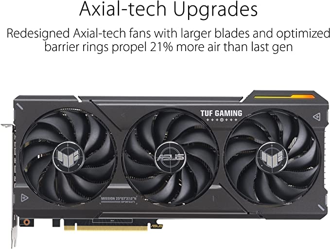 ASUS TUF Gaming GeForce RTX™ 4070 12GB GDDR6X OC Edition with DLSS 3 Graphics Card