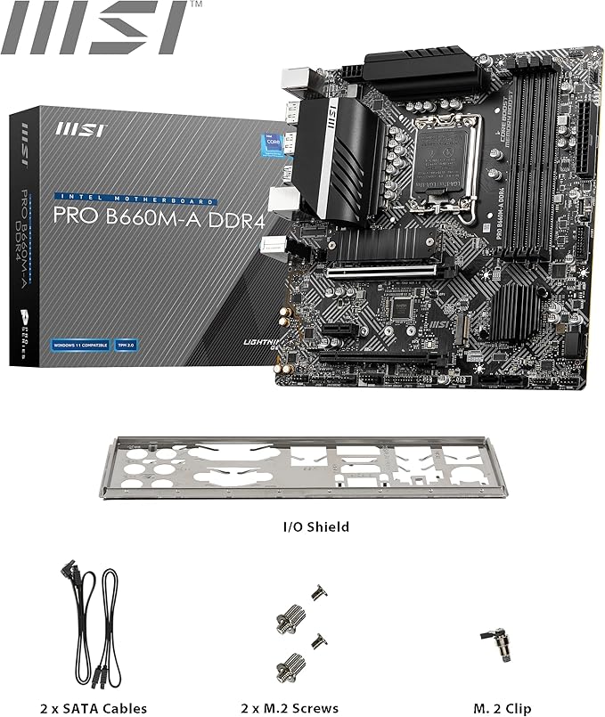 اللوحة الأم MSI PRO B660M-A DDR4 LGA 1700 MATX
