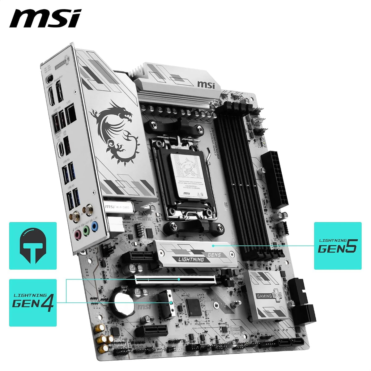 MSI B850M Gaming Plus WiFi 6E, AI mATX AM5 Motherboard
