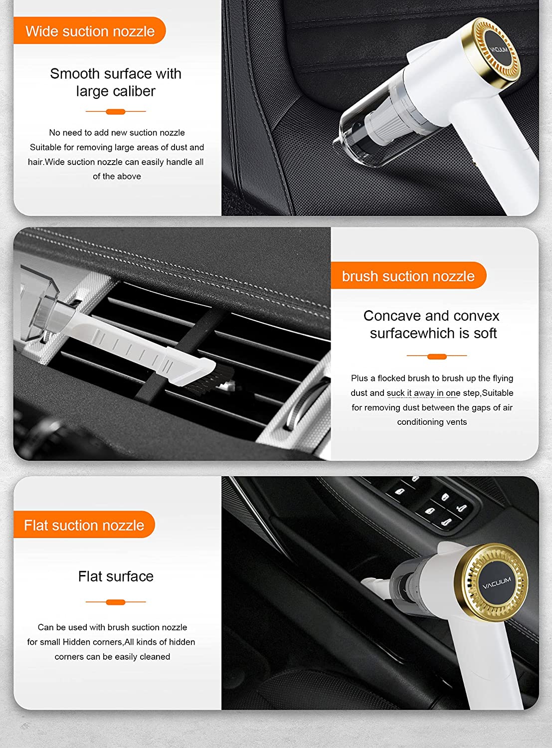 9000Pa Suction Handheld Portable Vacuum Cleaner for Car, Pets & Home