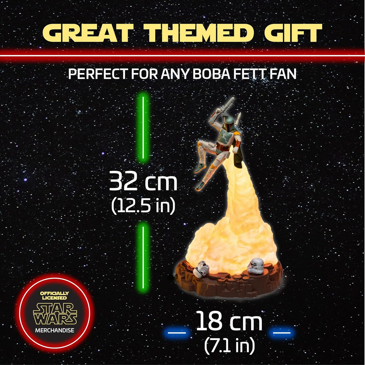 Paladone Star Wars Boba Fett Figural Light, 32cm