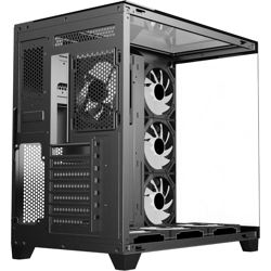 SHARX PROFIN ATX Min-Tower Gaming PC Case, With 7X 120mm Pre-Installed  ARGB Fans Model XI700B, Black