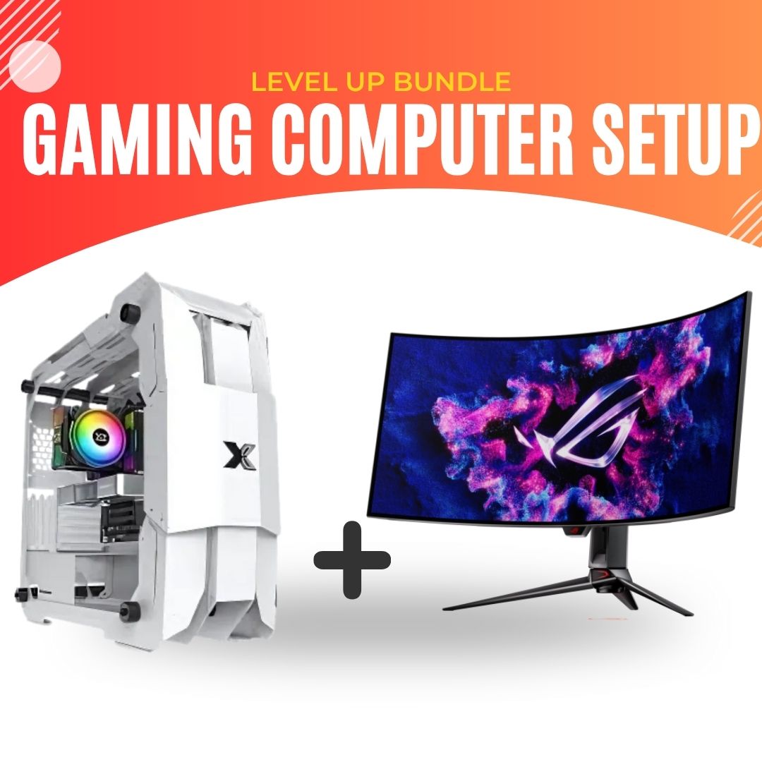 High Performance Gaming PC Bundle Intel Core Ultra 9, RTX 5090, 64GB RAM With ASUS ROG Asus Rog Swift OLED PG39WCDM, 39",ultrawide 3440 x 1440, 240Hz, 0.03ms,G-SYNC Curved Gaming Monitor