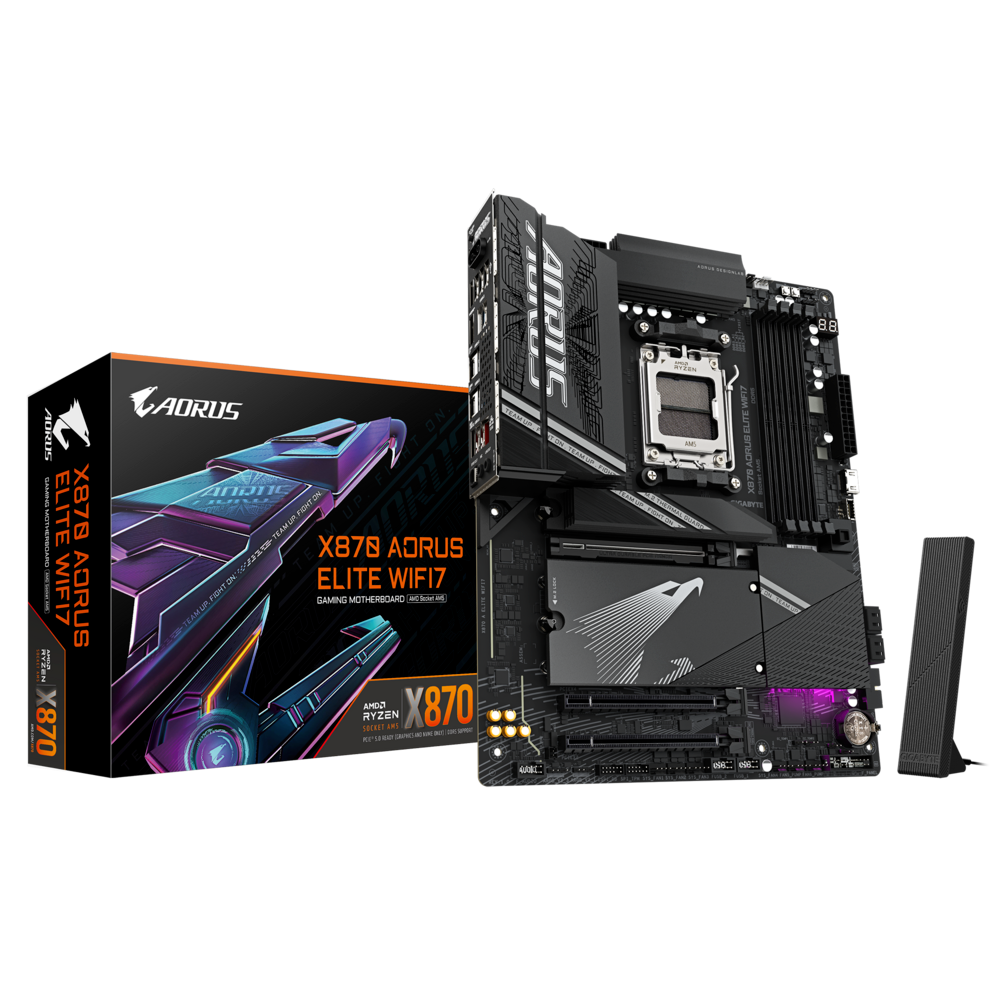 Gigabyte X870 AORUS ELITE WIFI7 1.1 DDR5 Motherboard- BLACK