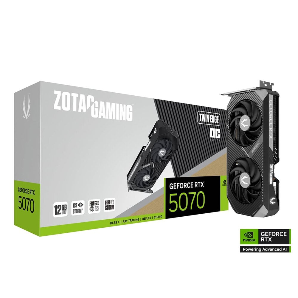 ZOTAC GAMING GeForce RTX 5070 Twin Edge OC 12GB Graphic Card - Black