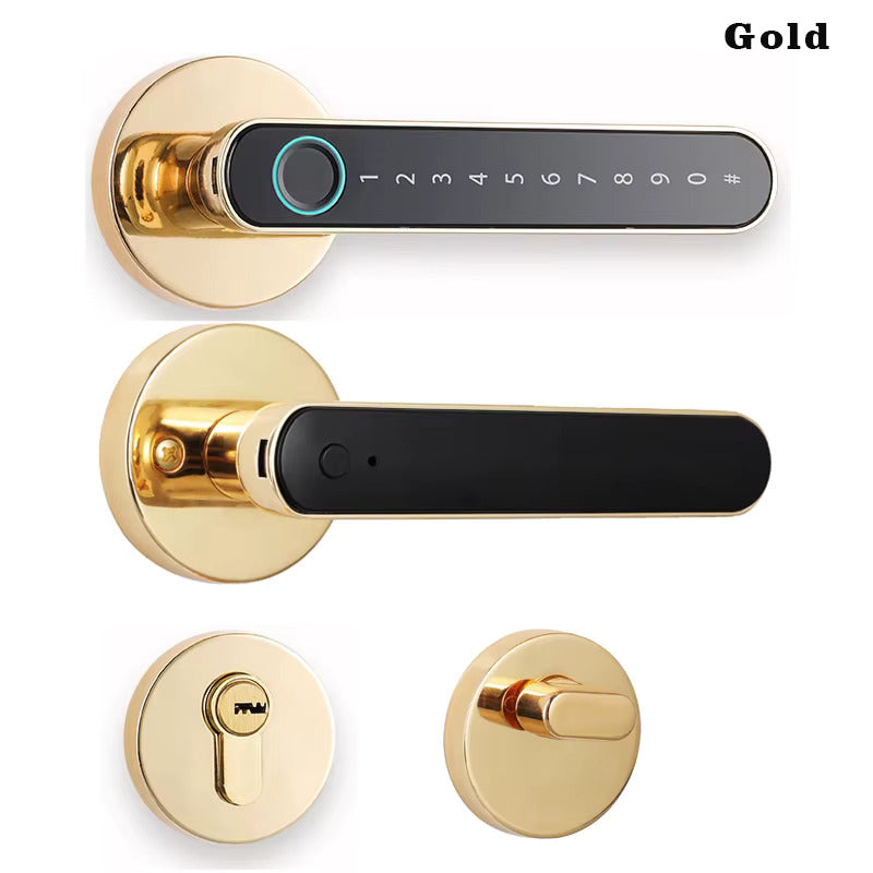 Digital Door Lock Model Y1604L for Door thickness: 30-55mm, unlock by Tuya Bluetooth/ Password / Fingerprint / key