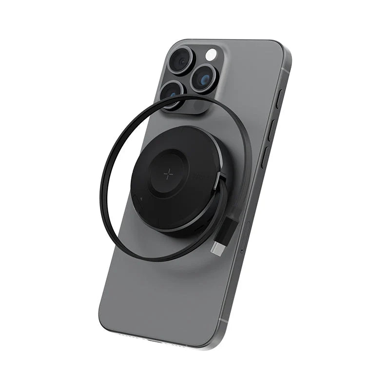 Energea MAGDUO ARC, 2IN1 PHONE AND APPLE WATCH CHARGER WITH RETRACTABLE CABLE- GUN