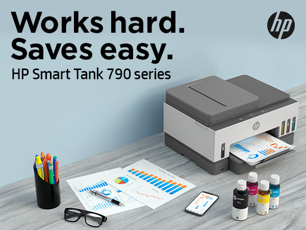 HP Smart Tank 790 AIO - 15ppm / 4800dpi / A4 / USB / LAN / Wi-Fi / FAX / Bluetooth / Color Inkjet - Printer