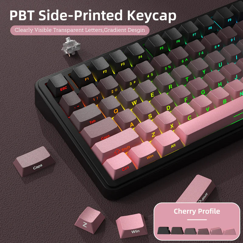 ATTACK SHARK X85 Tri-Mode 75% Gasket mounted Mechanical Keyboard - BlackBerry White Jade switch
