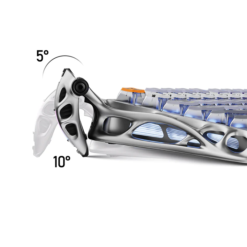 GravaStar Mercury K1 Pro 75% Wireless Mechanical Gaming Keyboard-Interstellar Silver