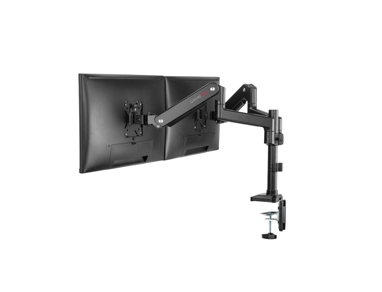 GAMEON GO-2045 Pole-Mounted Gas Spring Dual Monitor Arm
