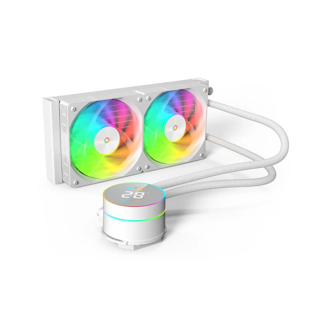 Acer Ac240yn ARGB Liquid Cooler 240mm With Digital Display - White