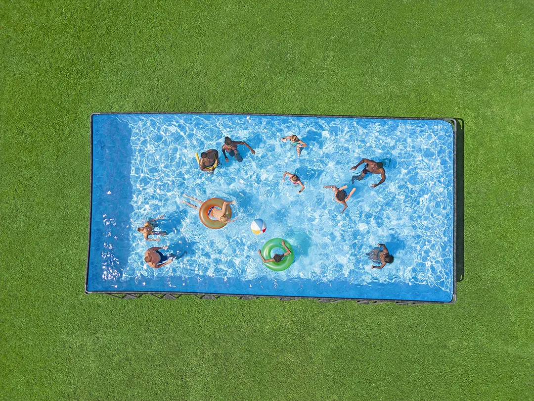BESTWAY 9.56m x 4.88m x 1.32m Rectangular Pool Set (Pool, Sand Filter Pump (220-240V), Ladder, Cover, Polysphere, Pool Filtration Balls.) 561KJ (Installation Not Included)