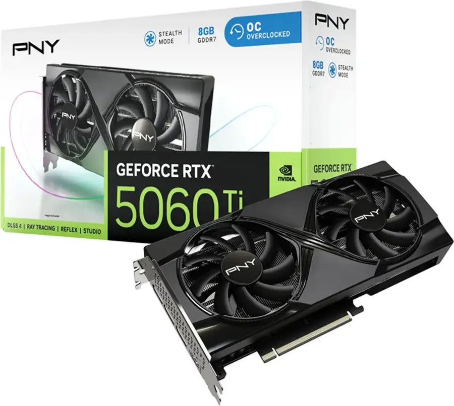 PNY GeForce RTX 5060 Ti OC 8GB GDDR7 Dual Fan PCle 5.0