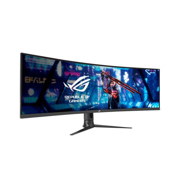 Asus Rog Strix XG49WCR 49" DQHD 2K VA 165 OC Hz Refresh Rate 1ms Response Time With DCI-P3 90% DisplayPort 1.4 USB Type-C RJ-45 Curved Gaming Monitor