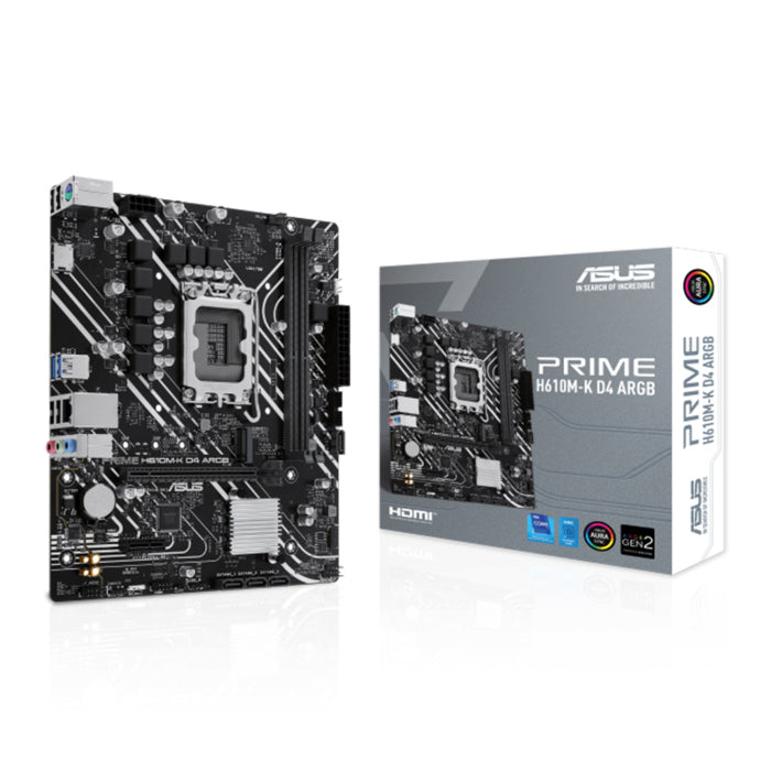 ASUS PRIME H610M-K Micro-ATX Motherboard for Intel 12th/13th/14th Gen CPUs