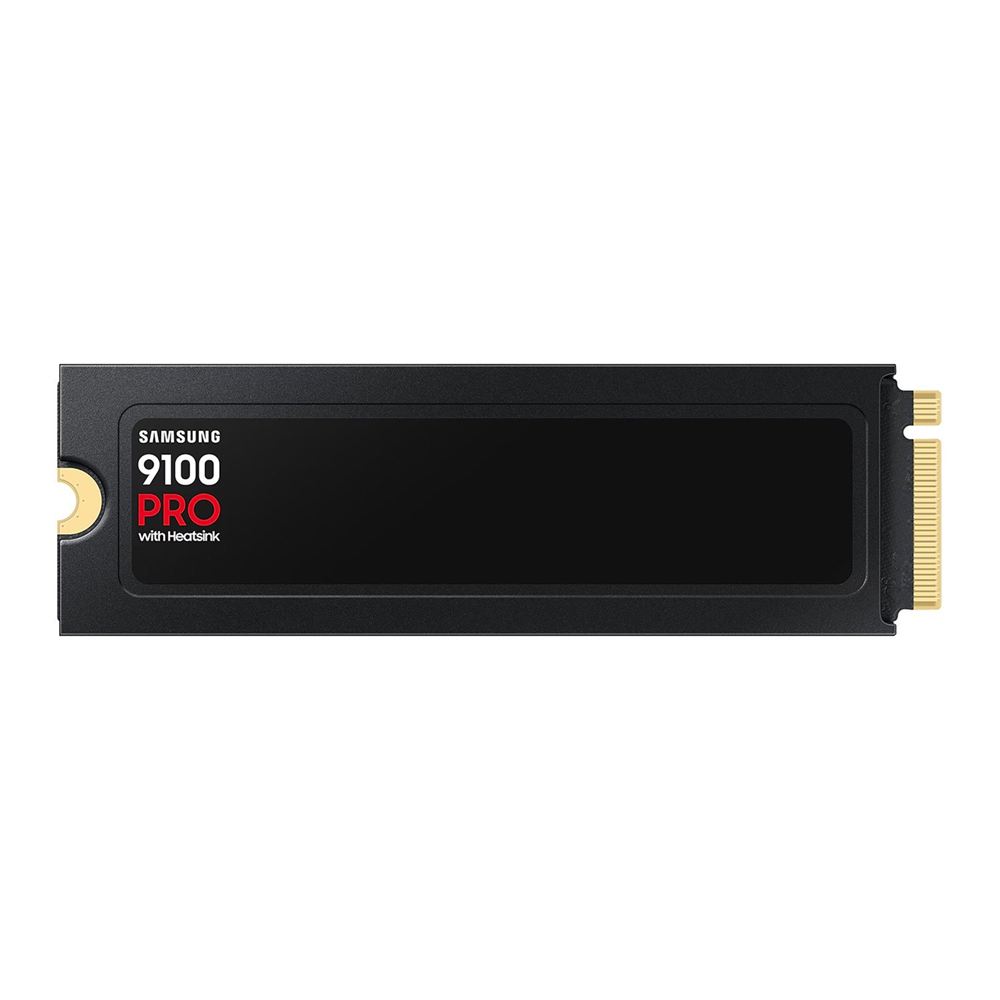 Samsung SSD 9100 Pro with heatsink 4TB PCle 5.0x4NVMe M.2 Read Speed up to 14800 MB/s Storage - Black
