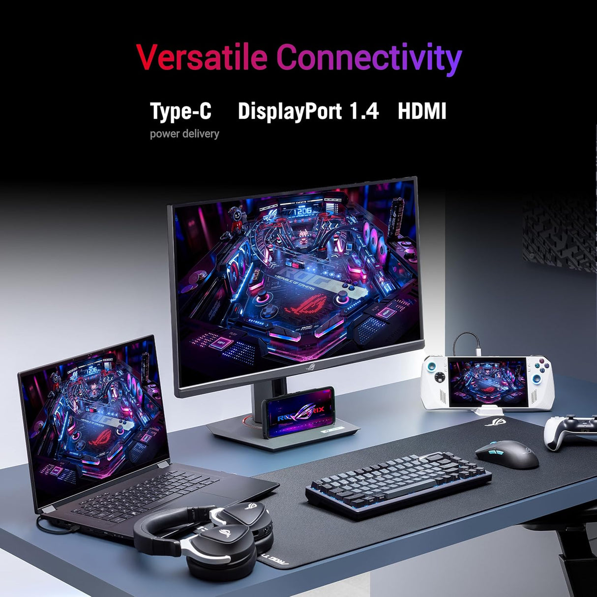 ASUS ROG Strix XG279CNS 27" FHD (1920x1080), 380Hz(OC) Refresh Rate, 0.3ms GTG Response, Extreme Low Motion Blur Sync (ELMB), DisplayHDR 400, HDMI 2.1, G-SYNC & FreeSync Compatible, Fast IPS Gaming Monitor - Black