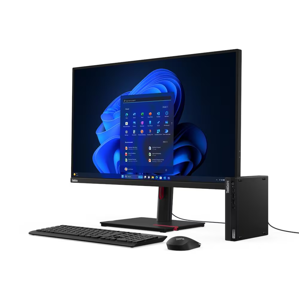 Lenovo ThinkCentre M70q Tiny Gen5/ i5-13400T,10C/ 8GB DDR5 4800 RAM/512GB M.2 2280 NVMe SSD/Integrated Intel UHD Graphics 730/ DOS/ USB K&M Eng-Arab/ Black/ 1YW
